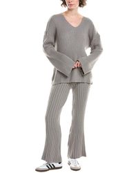 REVERIEE - 3Pc Top, Pant & Scarf Set - Lyst
