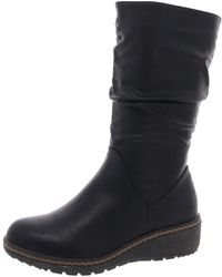 Gc Shoes - Dange Faux Leather Padded Insole Knee-High Boots - Lyst