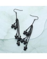 Fashnzfab - Multi Metal Turtle Drop Chain Dangle Earrings - Lyst