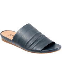 Softwalk - Camano Padded Insole Leather Slide Sandals - Lyst