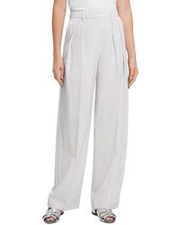 Theory - High Rise Pleated Wide Leg Pants - Lyst