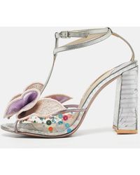 Sophia Webster - Leather And Pvc Crystal Embellished Lana Ankle Strap Sandals - Lyst