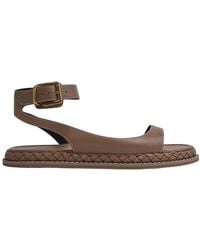 Reiss - Gabi Plait Leather Sandal - Lyst