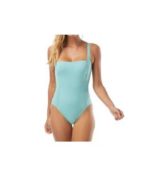 Carmen Marc Valvo - Square Neck Twist Back One Piece Swimsuit - Lyst