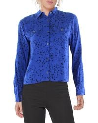 DKNY - Printed Hearts Button-down Top - Lyst