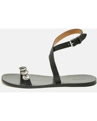 Isabel Marant - Leather Eldory Ankle Strap Flat Sandals - Lyst