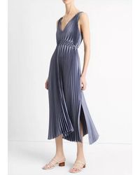 Vince - Hand Smocked Pleated Dress - Lyst
