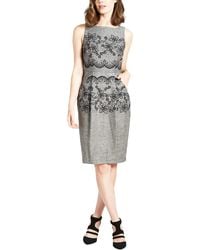 Eva Franco - Flocked Scallop Cato Sheath Dress - Lyst