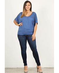 TRUEDAMES - Solid Knit Top, With A Flowy Silhouette - Lyst
