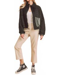 AEMI + CO - Penny Vegan Sherpa Jacket - Lyst