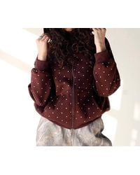 Pretty Garbage - Polka Dot Crush Zip Up Hoodie - Lyst