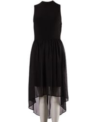 Alice + Olivia - Alice & Olivia Asymmetric Hem Sleeveless Midi Dress - Lyst