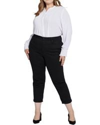 NYDJ - Plus Margot Solid Denim Straight Leg Jeans - Lyst