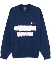Y-3 - Graphic Print Sweatshirt With Bold Logo - Lyst