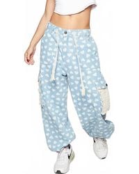 Pol - Heart Denim Jogger - Lyst