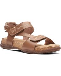 Clarks - Roseville Mae Leather Open Toe Sport Sandals - Lyst