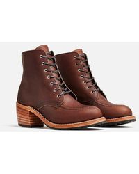 Red Wing - Wing Heritage Clara 3406 Boots Leather Lace Up Block Heel - Lyst