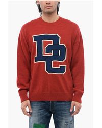 DSquared² - Dsqua² Crewneck Sweater With Embroide Logo - Lyst