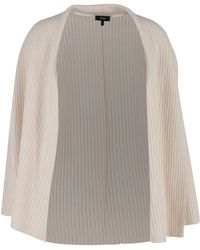 Theory - Ribbed-Knit Open Cardigan - Lyst