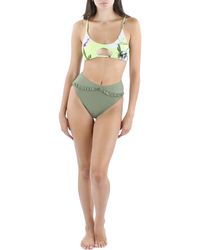 MICHAEL Michael Kors - Ruffled High Leg Swim Bottom Separates - Lyst