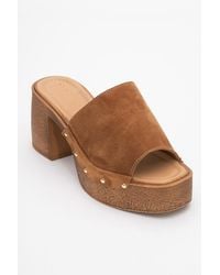 Forever & Always Shoes - Pull Leather Platform Mules - Lyst