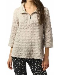 Joseph Ribkoff - Bubble Textured Relaxed Fit Zipper Jacket - Lyst
