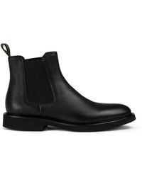 Doucal's - Pebbled Leather Ankle Boots With Elastic Side Panels - Lyst