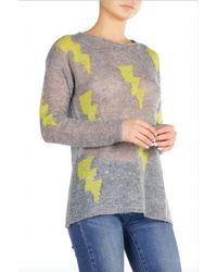 Elan - Crew Neck Lightning Bolt Sweater - Lyst