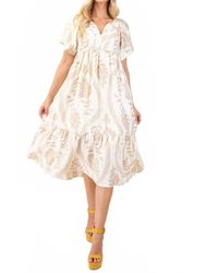 Gigio - Rowan Boho Floral Midi Dress - Lyst