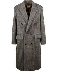Circolo 1901 - Virgin Wool-Blend Herringbone Coat - Lyst