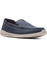 Clarks - Gorwin Step Synthetic Faux Suede Loafers - Lyst