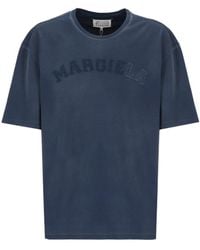 Maison Margiela - Relaxed Fit Cotton T-Shirt With Iconic Logo Detailing - Lyst