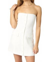 Olivaceous - Giselle Linen Mini Dress - Lyst
