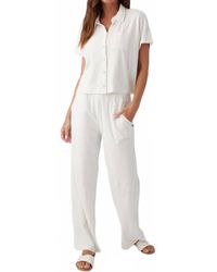 Sol Angeles - Terry Wide Leg Pants - Lyst