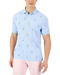 Club Room - Collared Printed Polo - Lyst