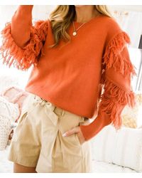 Vine & Love - The Right One Tasseled Sweater - Lyst