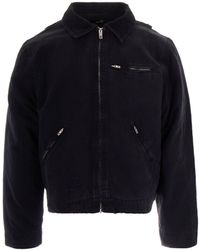 Represent - Cropped Cotton Canvas Jacket With Zip Closure And Utility Pockets - Lyst