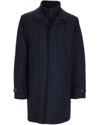 Fay - Minimalist Virgin Wool Trench Coat - Lyst