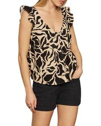 Sanctuary - Time Off Shell V-Neck Top - Lyst