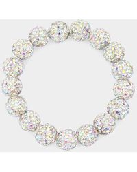 Fashnzfab - Rhinestone Pave Ball Stretch Bracelet Ab - Lyst