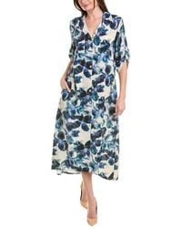 Joseph Ribkoff - Floral Linen-blend Shirtdress - Lyst