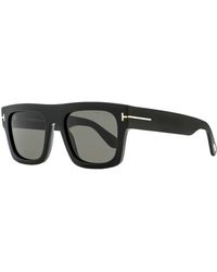 Tom Ford - Flat Top Sunglasses Tf711 Fausto 01a Black 53mm - Lyst