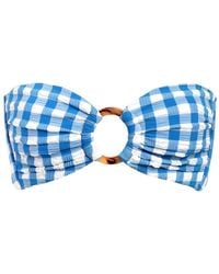 Montce - Gingham Tori Ties Bandeau Bikini Top - Lyst