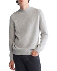 Calvin Klein - Mock Neck Wool Pullover Sweater - Lyst