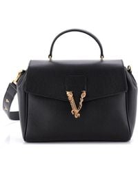 Versace - Virtus Convertible Top Handle Bag Leather Medium - Lyst