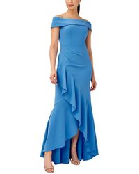 Adrianna Papell - Knit Off-the-shoulder Evening Dress - Lyst