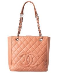 Chanel - Quilted Caviar Leather Petit Shopping Tote (authentic Pre-owned) - Lyst