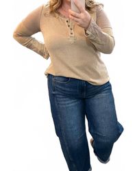 Listicle - Keep It On Long Sleeve Button Down Top - Lyst