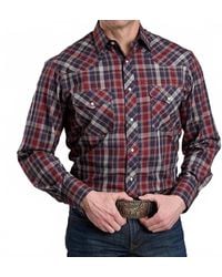Roper - Button Down Plaid Long Sleeve Shirt - Lyst