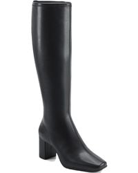 Aerosoles - Micah Stretch Covered Block Heel Knee-high Boots - Lyst